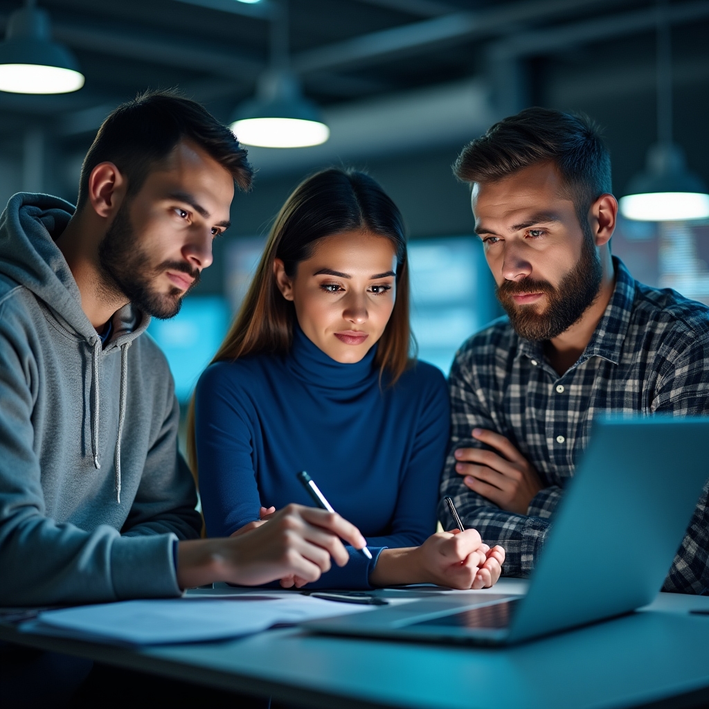 IT-команда обсуждает результаты проекта